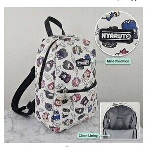 Hot Topic Naruto Shippuden mini backpack features an all-over print of cat